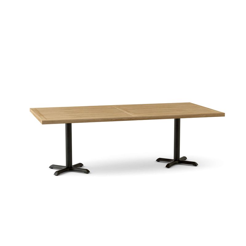 RECTANGULAR TEAK TABLE TOP 84"W 42"D WITH PROTECTED TOP COAT