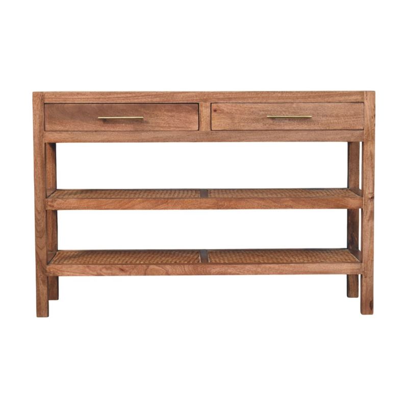 Saffron Rattan Console